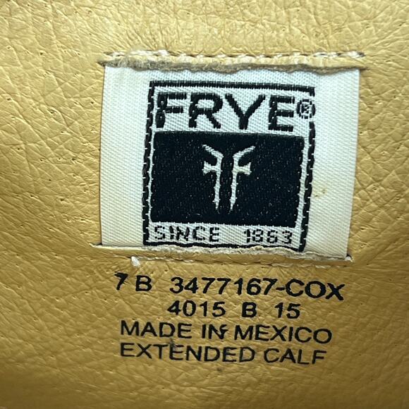 Frye Cox Knee High Leather Boots Cognac Brown Tall Equestrian - Picture 3 of 10